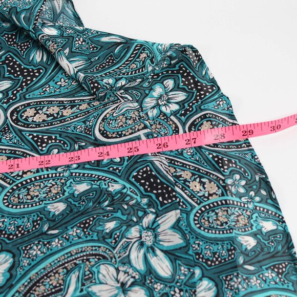 Lane Bryant Green Teal Paisley V-Neck Tank Top Size 16 - Picture 7 of 7